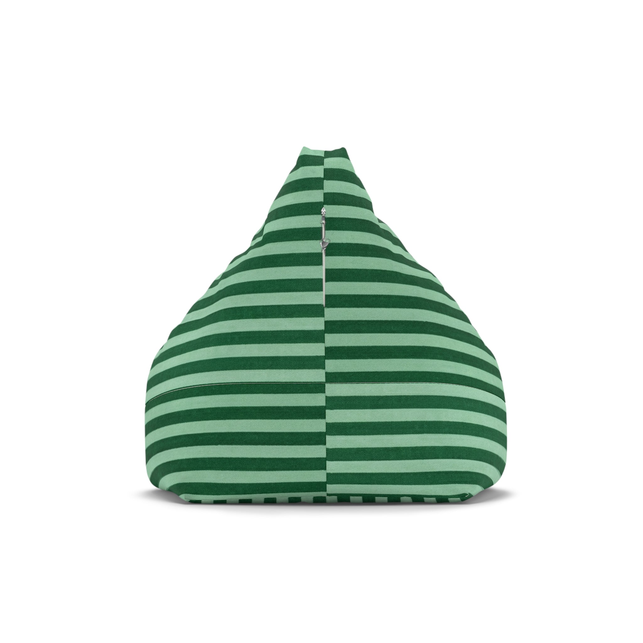 Green Stripe Pattern Bean Bag Chair Cover | Coastal, Nautical Accent