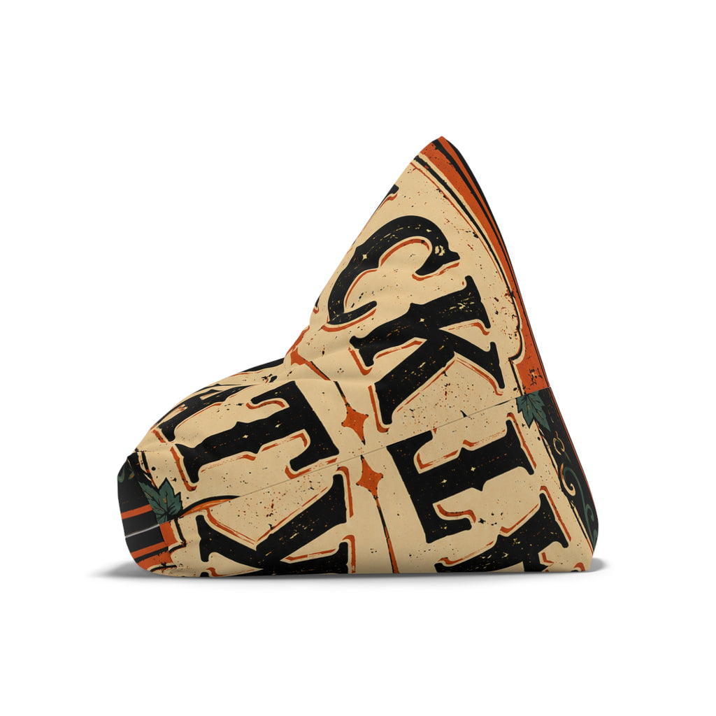 Bean Bag Cover — Vintage Halloween 'Trick or Treat' Skull Design