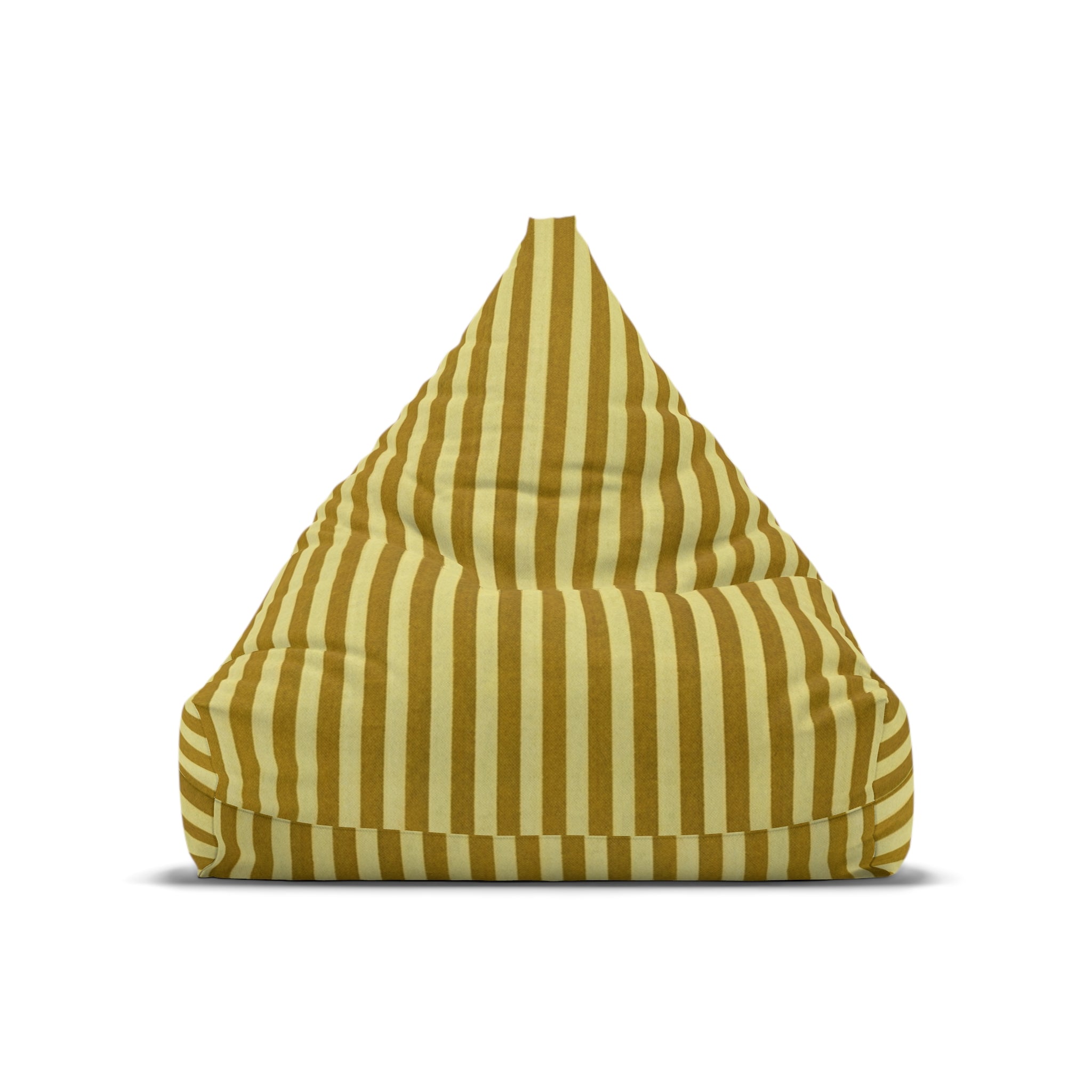 Yellow Stripe Bean Bag Chair Cover | Modern Nautical Striped Pattern