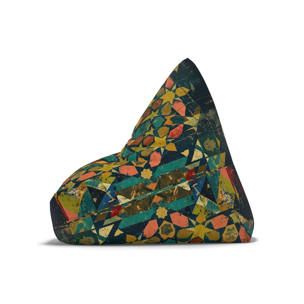 Bohemian Mandala Bean Bag Chair Cover | Vintage Geometric Pattern