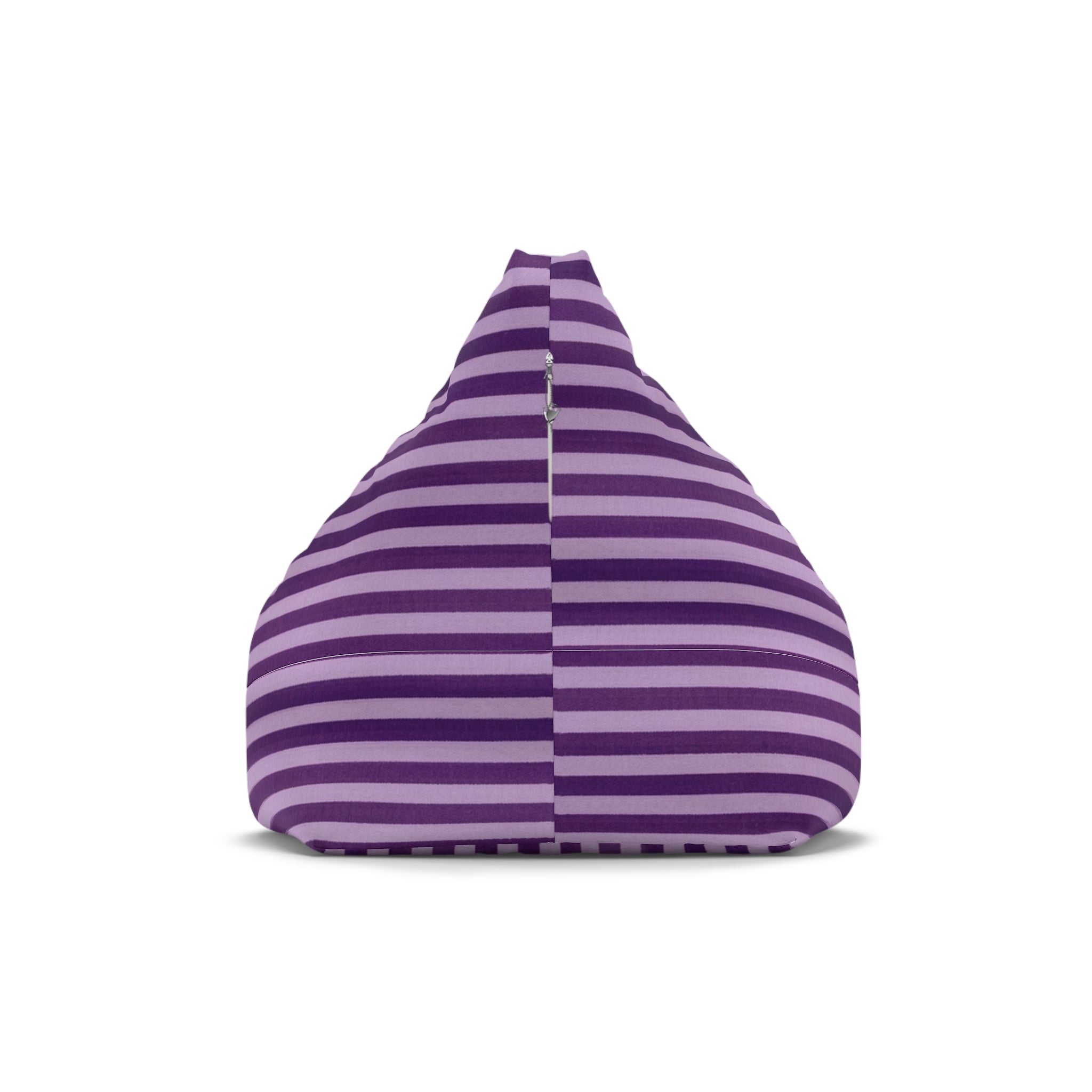 Purple Striped Bean Bag Chair Cover | Lavender Plum Stripe Pattern