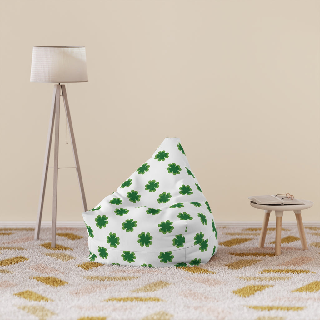 Green Clover Bean Bag Cover Only | St. Patrick's Day Shamrock Print