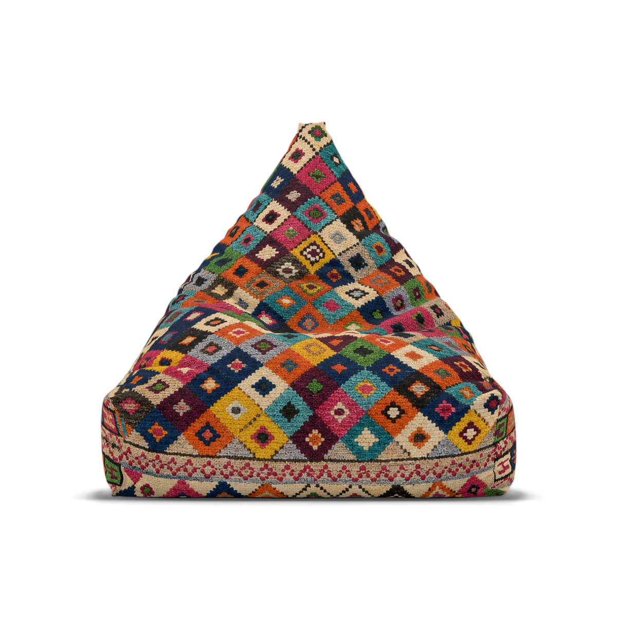 Modern Moroccan Pouf | Boho Bean Bag Cover