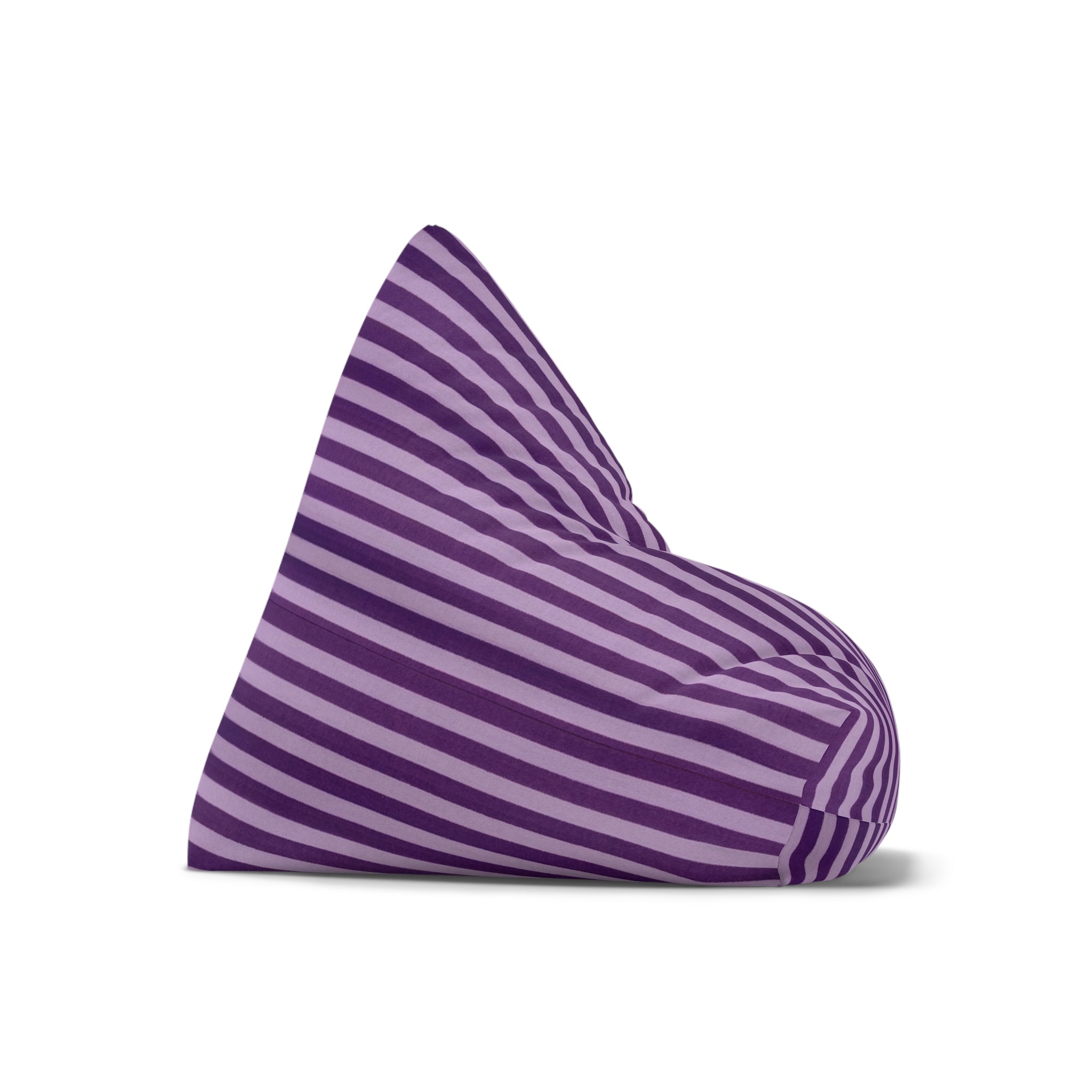 Purple Striped Bean Bag Chair Cover | Lavender Plum Stripe Pattern
