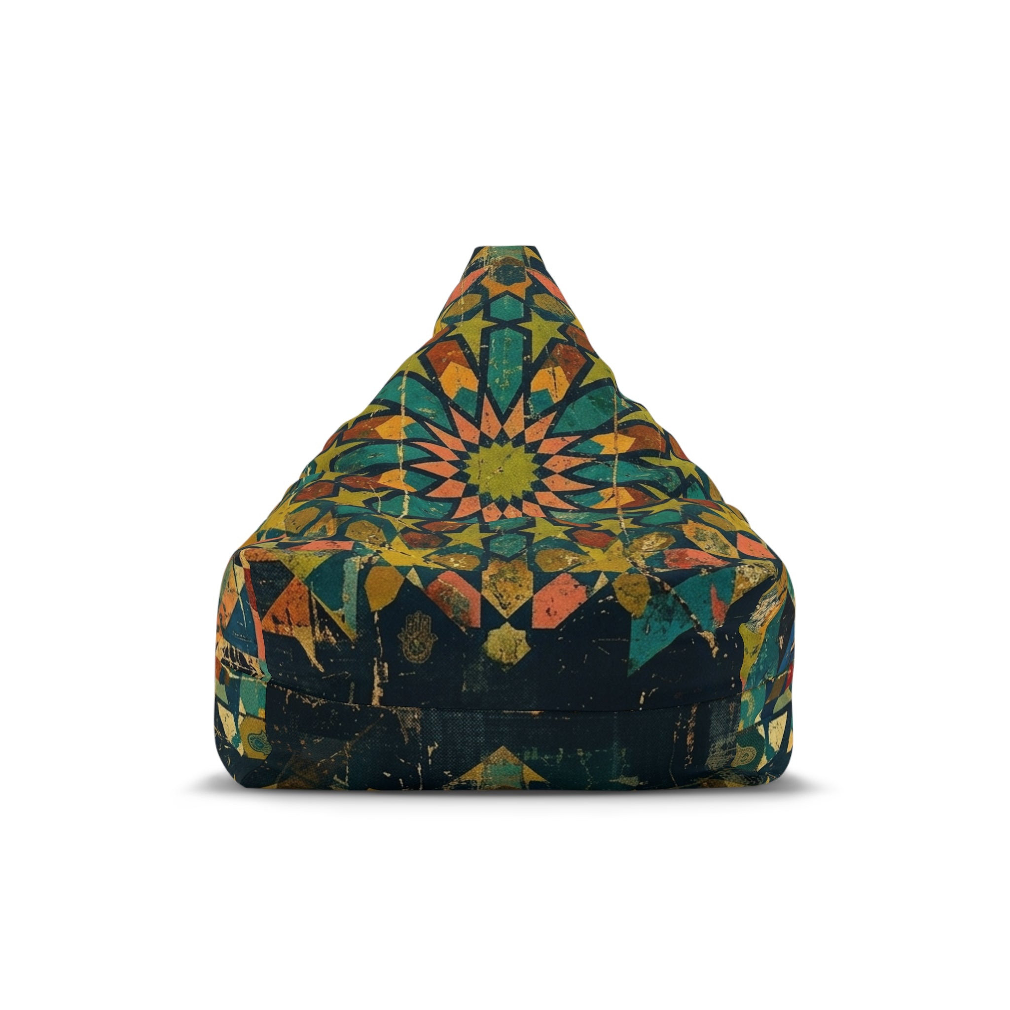 Bohemian Mandala Bean Bag Chair Cover | Vintage Geometric Pattern