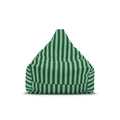 Green Stripe Pattern Bean Bag Chair Cover | Coastal, Nautical Accent