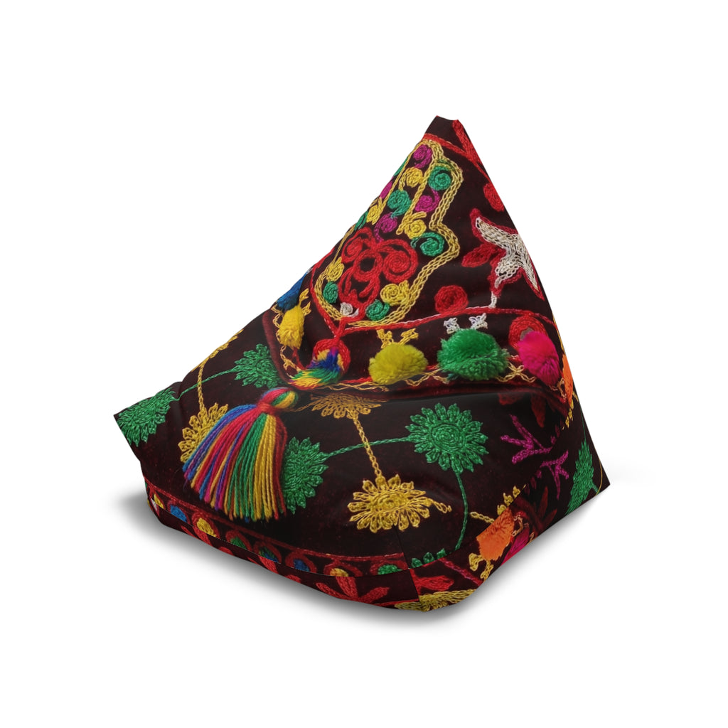 Colorful Floral Bean Bag Chair Cover | Marrakech Design