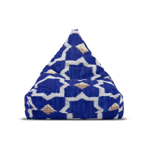 Blue Moroccan Tile Bean Bag Cover | Geometric Pattern