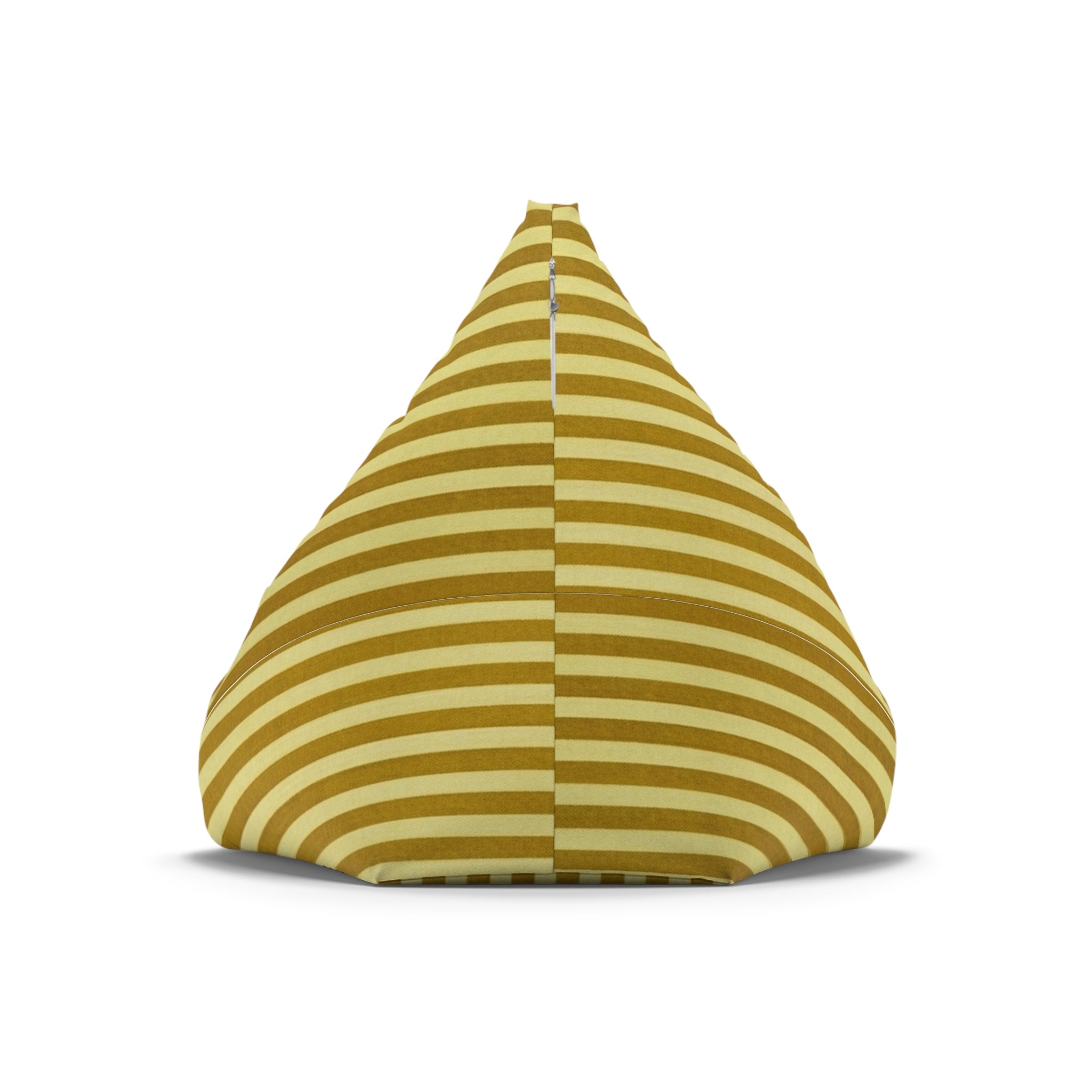 Yellow Stripe Bean Bag Chair Cover | Modern Nautical Striped Pattern