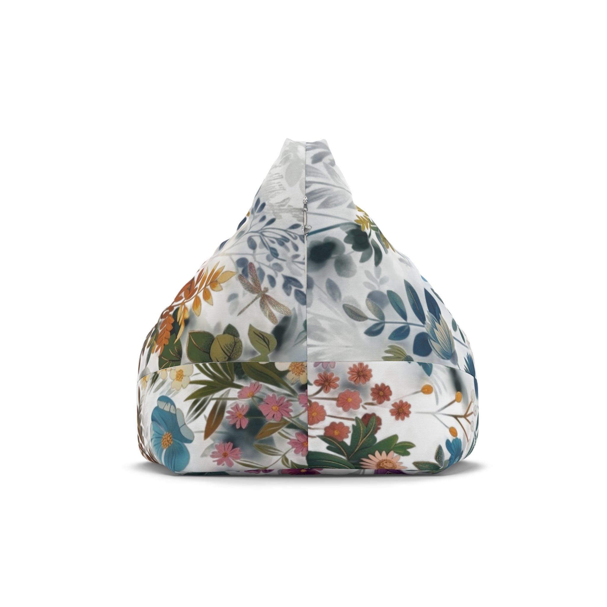 Vintage Floral Pattern Bean Bag Chair Cover | Botanical Flower Print
