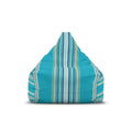 Striped Teal Bean Bag Cover — Coastal Sunroom & Kids Lounge Accent