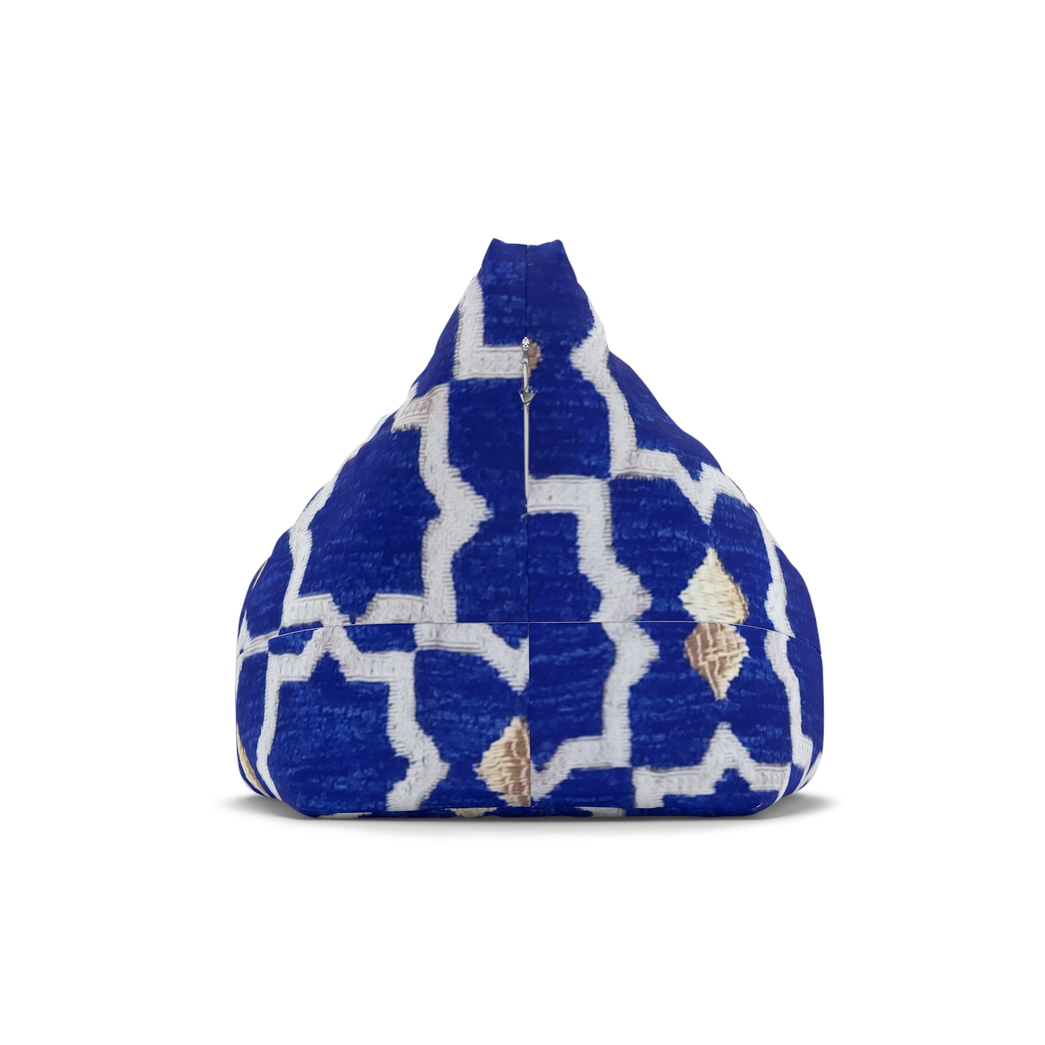 Blue Moroccan Tile Bean Bag Cover | Geometric Pattern