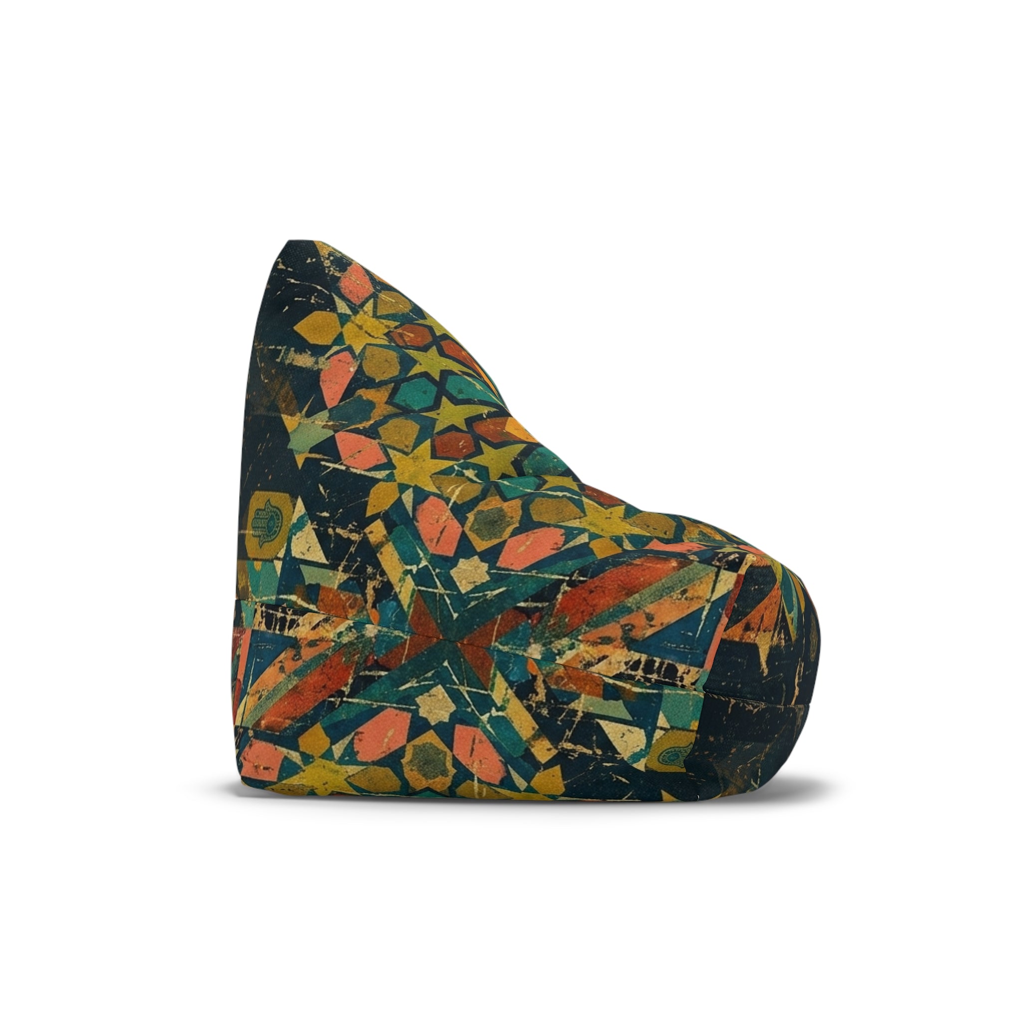 Bohemian Mandala Bean Bag Chair Cover | Vintage Geometric Pattern