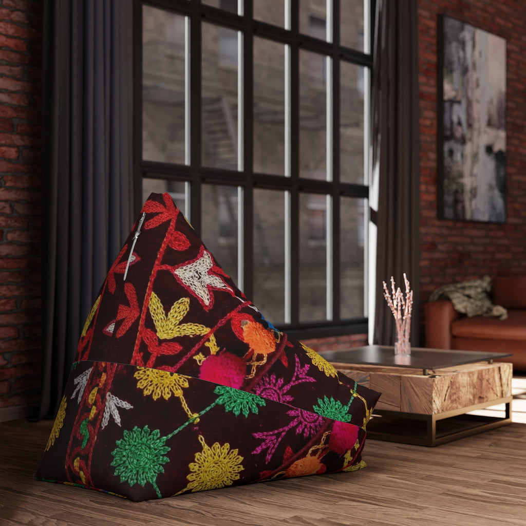 Colorful Floral Bean Bag Chair Cover | Marrakech Design