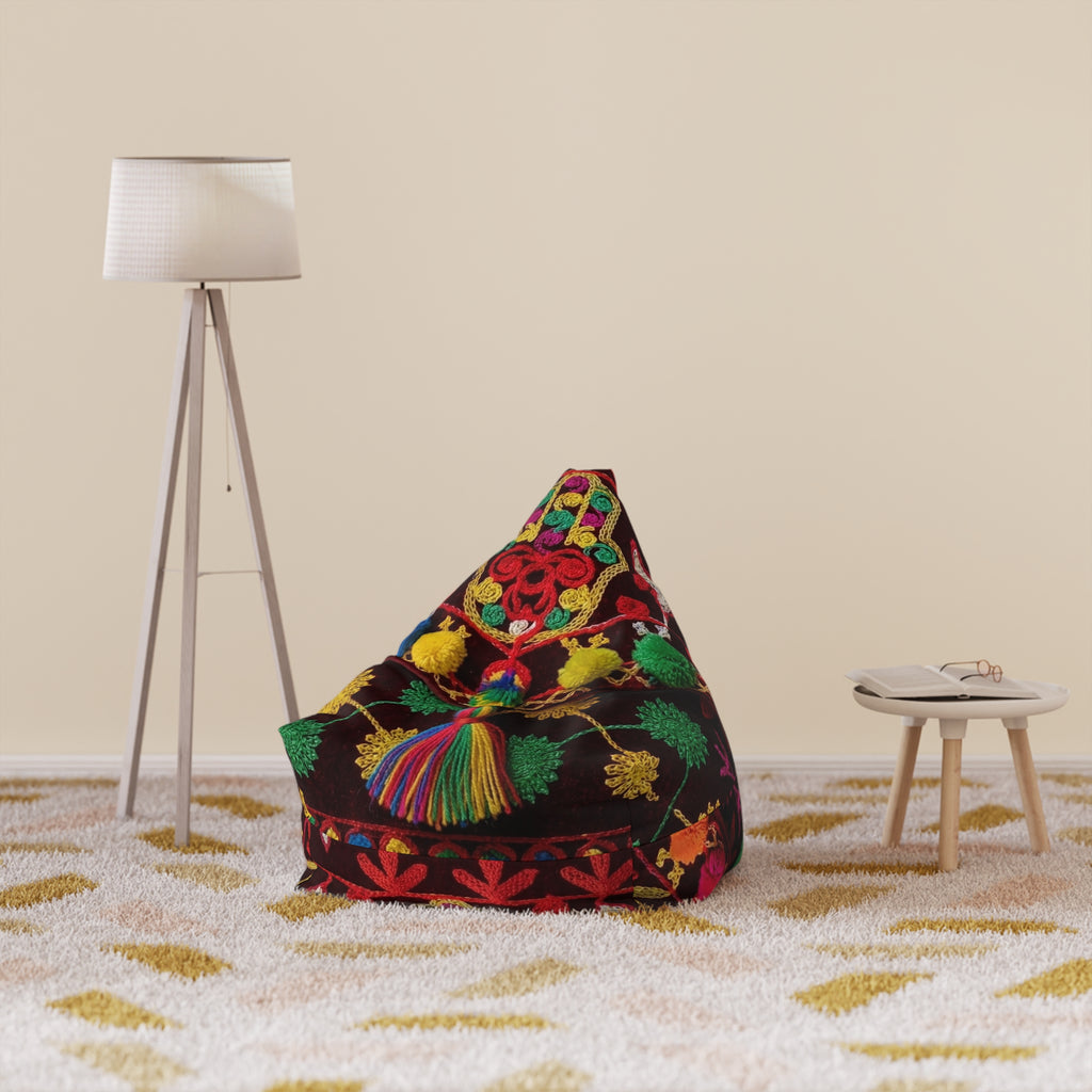 Colorful Floral Bean Bag Chair Cover | Marrakech Design