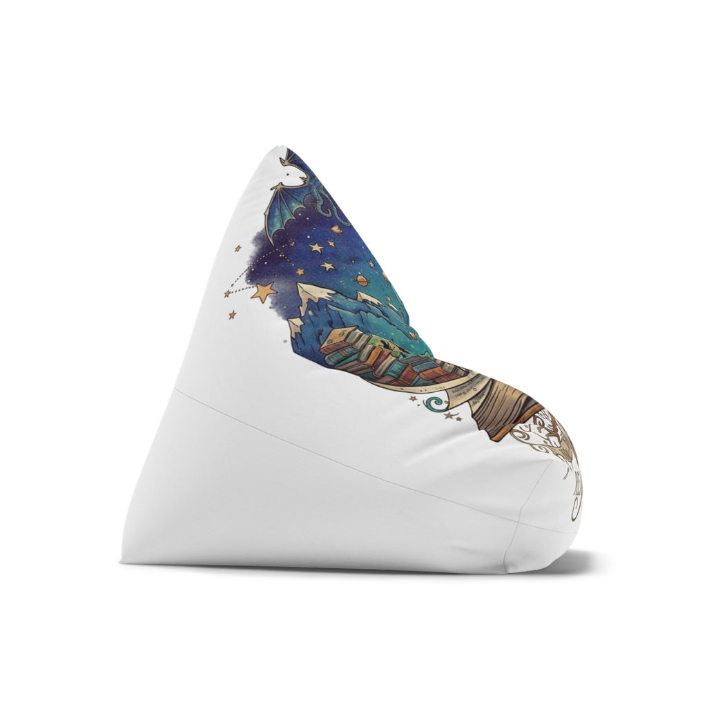 Read, Dream, Explore Bean Bag Chair Cover | Bookish Adventure Illustration