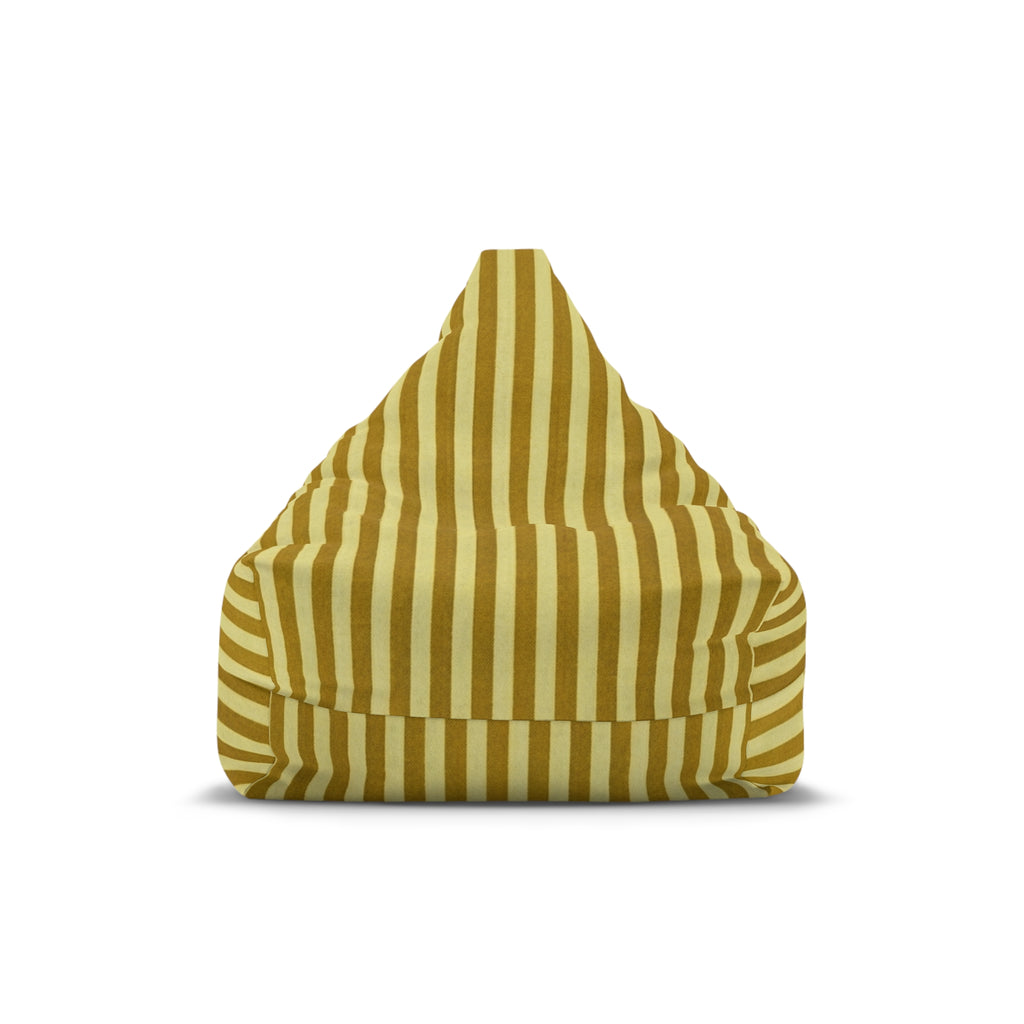 Yellow Stripe Bean Bag Chair Cover | Modern Nautical Striped Pattern