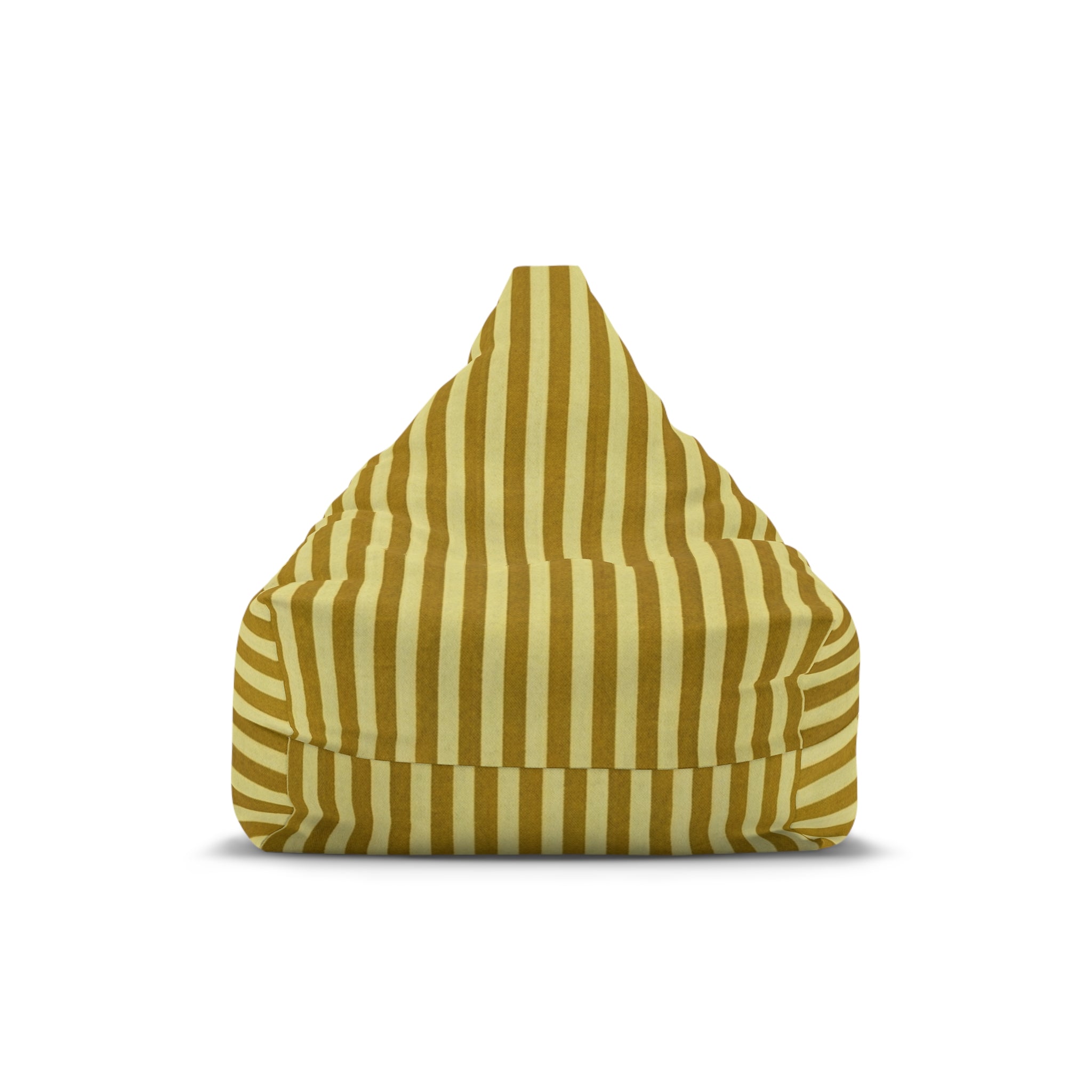 Yellow Stripe Bean Bag Chair Cover | Modern Nautical Striped Pattern