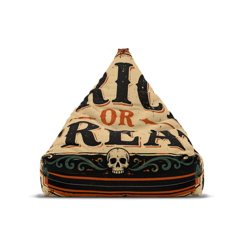 Bean Bag Cover — Vintage Halloween 'Trick or Treat' Skull Design
