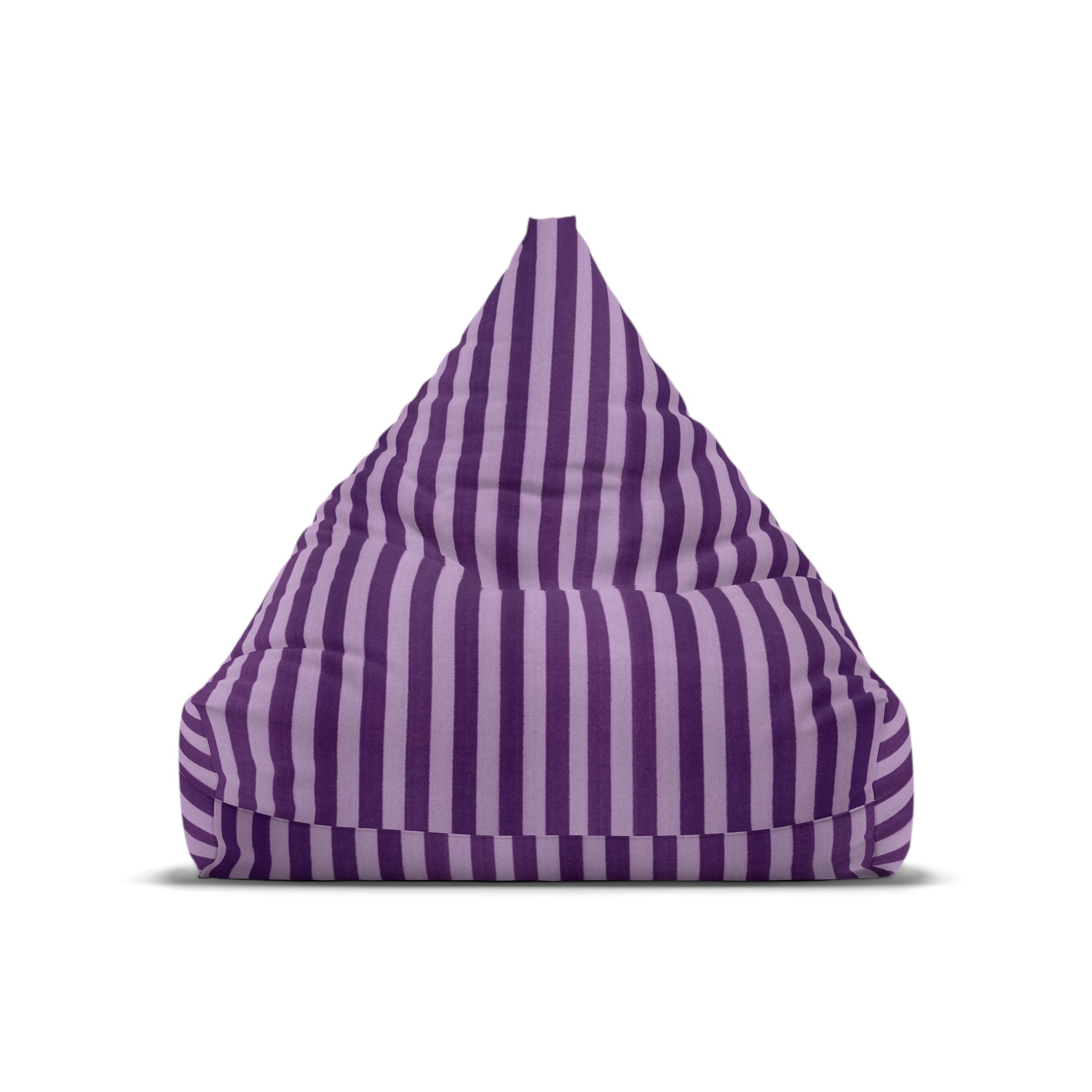 Purple Striped Bean Bag Chair Cover | Lavender Plum Stripe Pattern