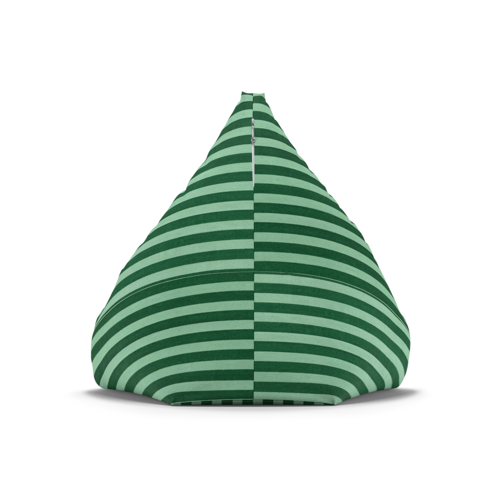 Green Stripe Pattern Bean Bag Chair Cover | Coastal, Nautical Accent