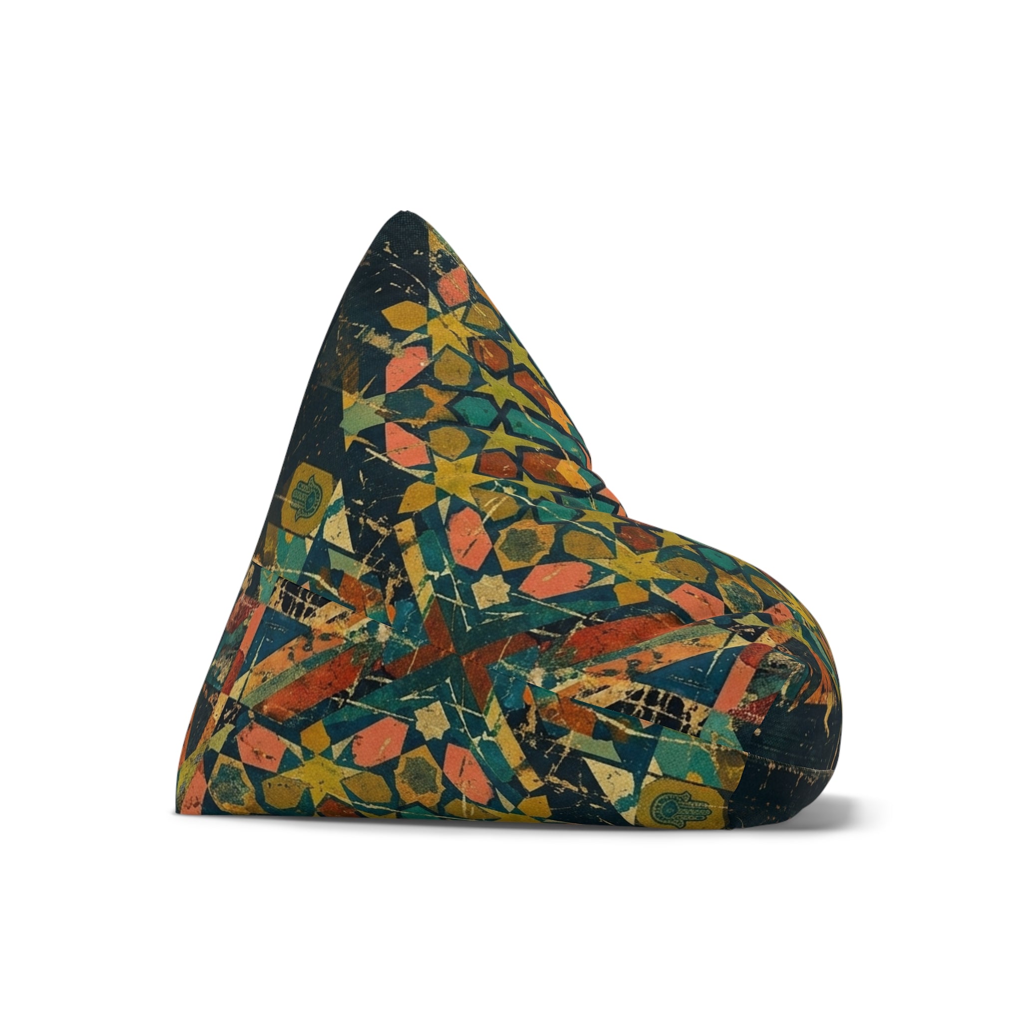 Bohemian Mandala Bean Bag Chair Cover | Vintage Geometric Pattern