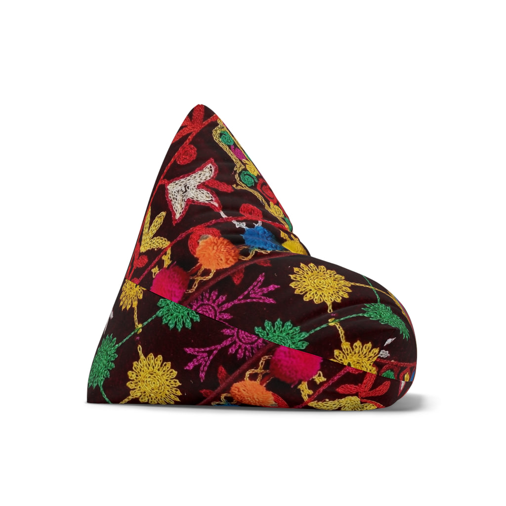 Colorful Floral Bean Bag Chair Cover | Marrakech Design