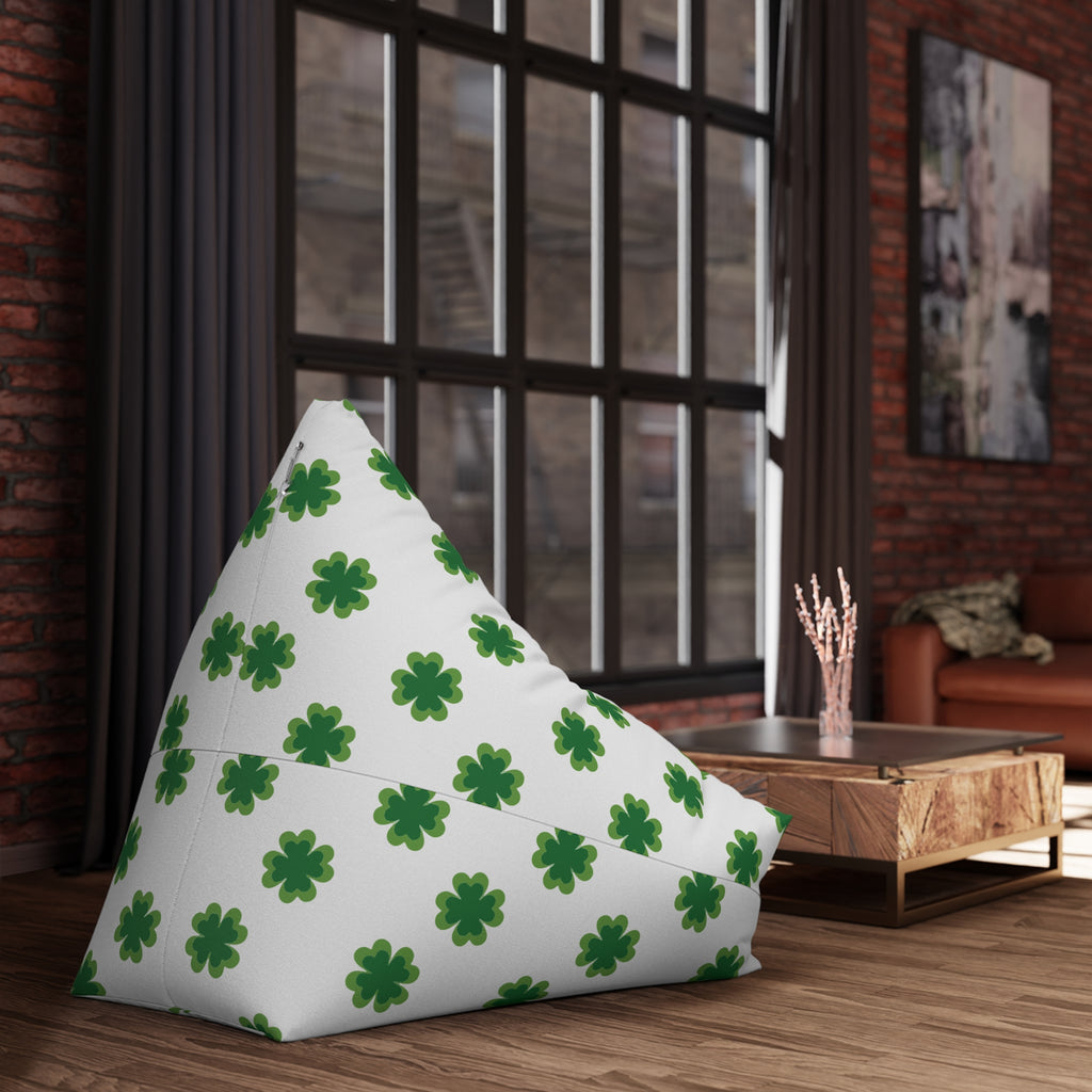Green Clover Bean Bag Cover Only | St. Patrick's Day Shamrock Print