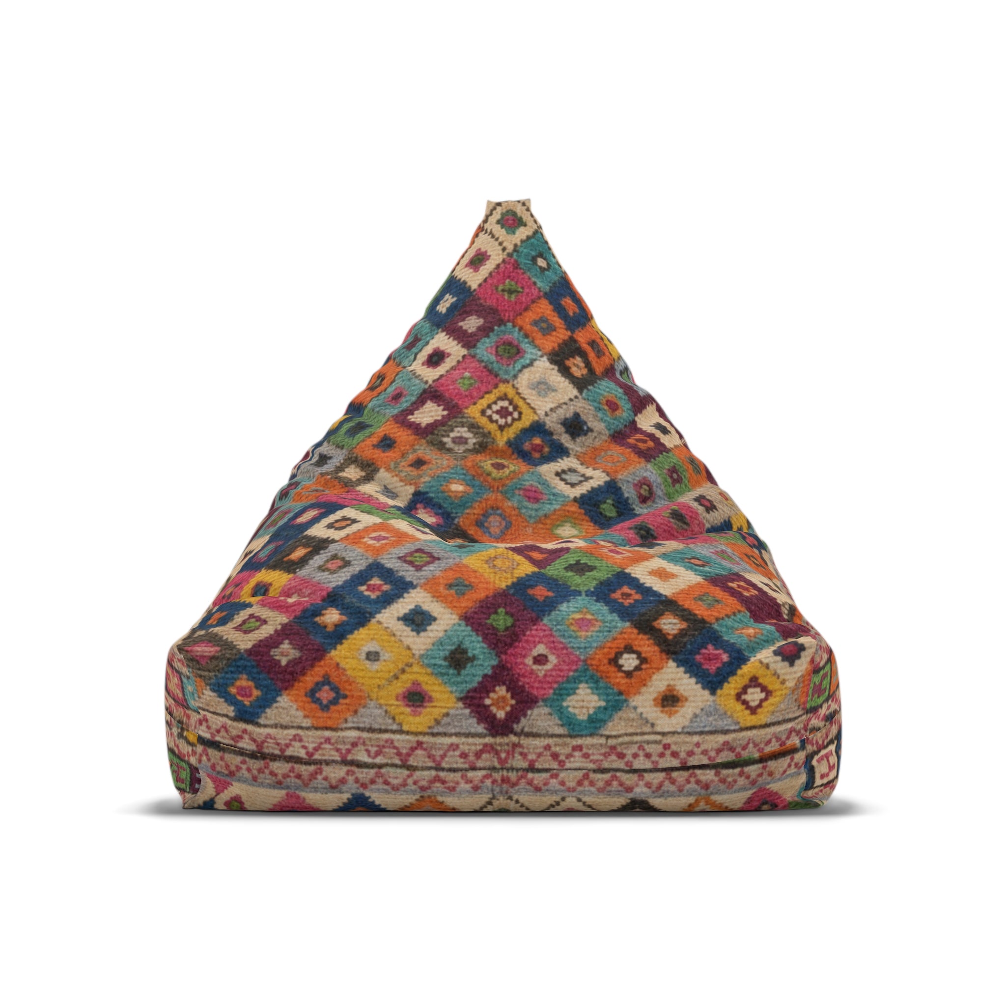 Modern Moroccan Pouf | Boho Bean Bag Cover