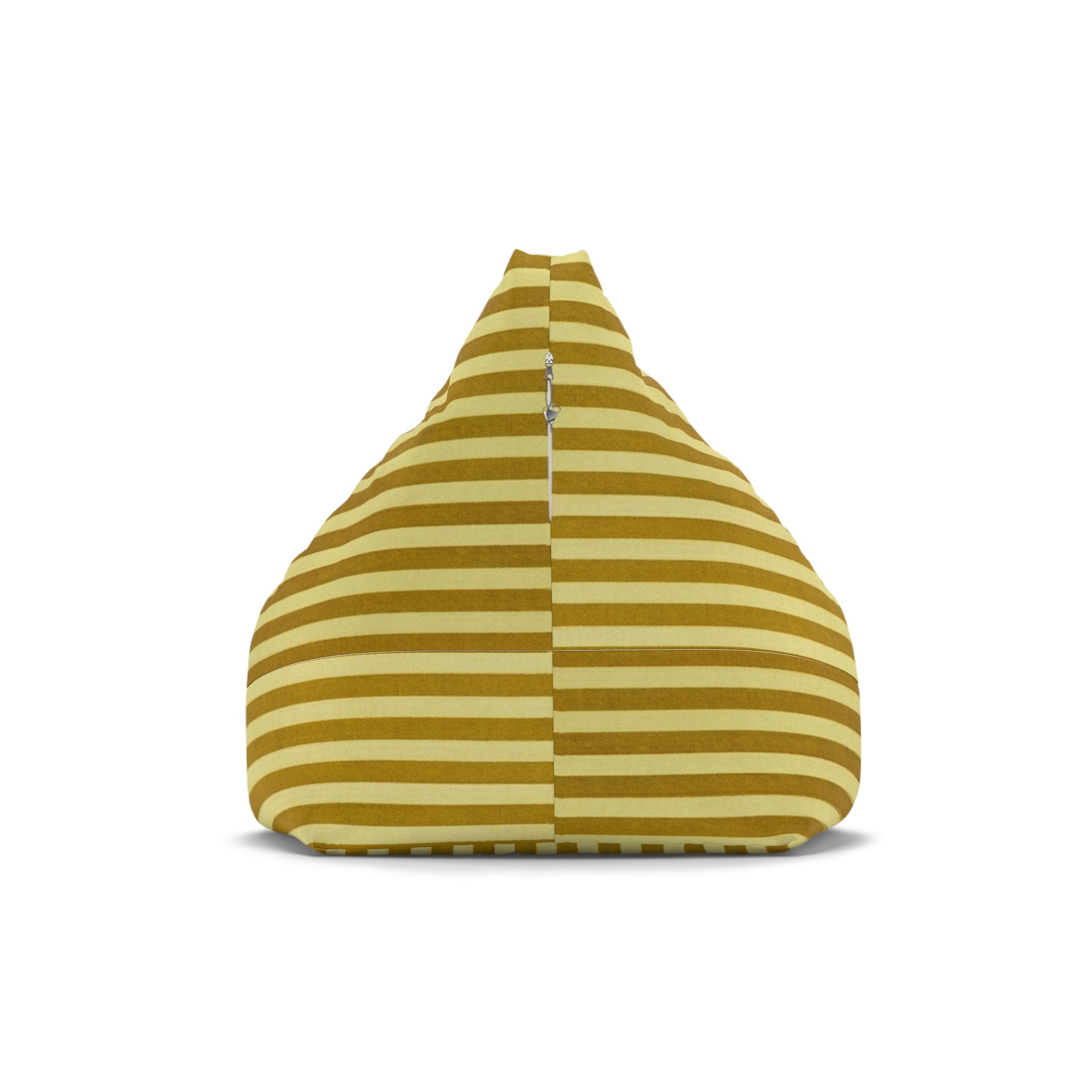 Yellow Stripe Bean Bag Chair Cover | Modern Nautical Striped Pattern