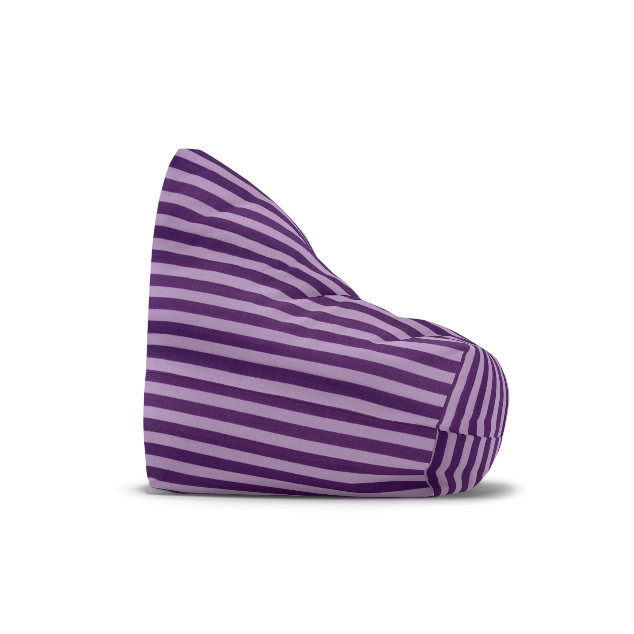 Purple Striped Bean Bag Chair Cover | Lavender Plum Stripe Pattern