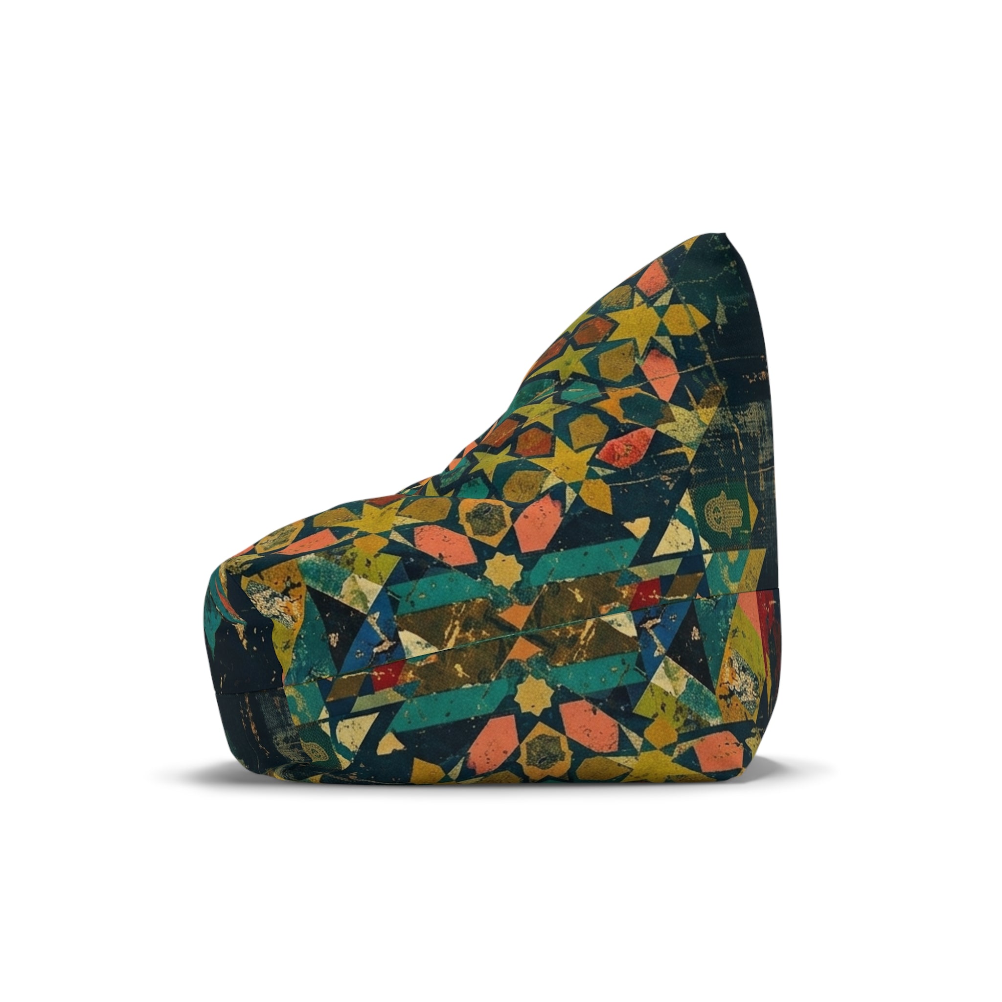 Bohemian Mandala Bean Bag Chair Cover | Vintage Geometric Pattern