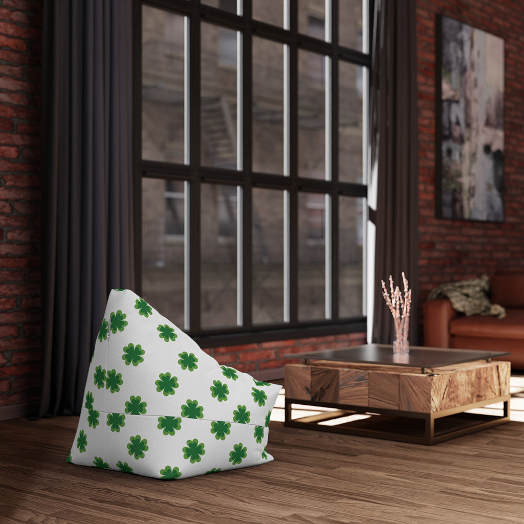 Green Clover Bean Bag Cover Only | St. Patrick's Day Shamrock Print
