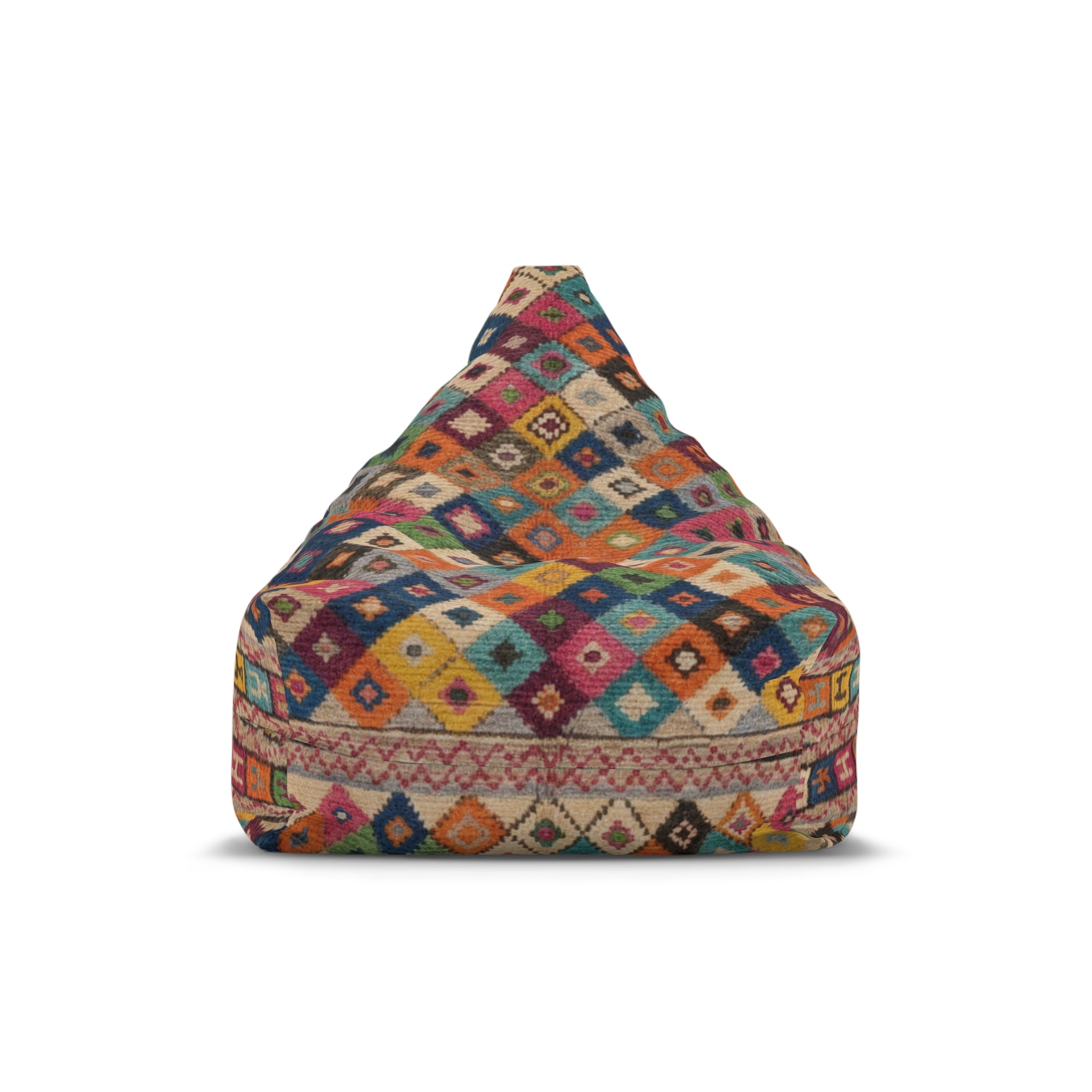 Modern Moroccan Pouf | Boho Bean Bag Cover
