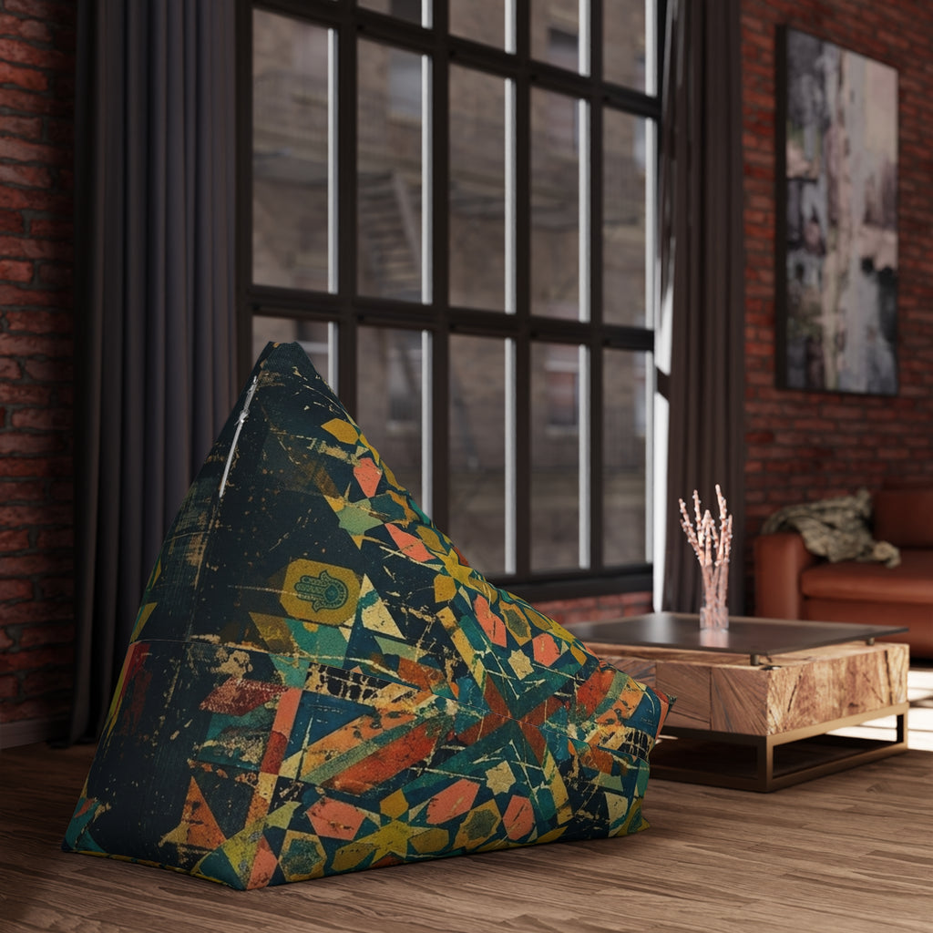 Bohemian Mandala Bean Bag Chair Cover | Vintage Geometric Pattern