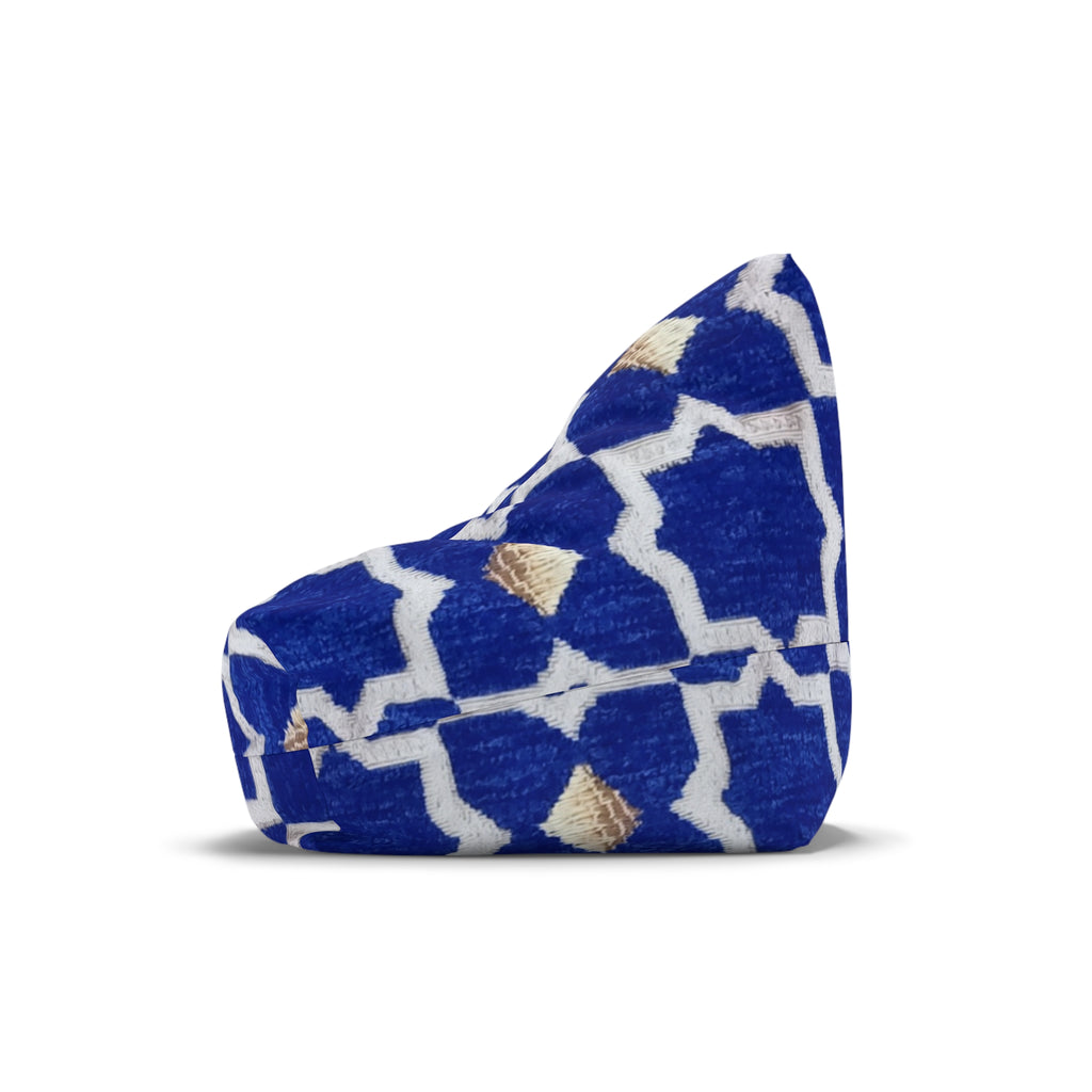 Blue Moroccan Tile Bean Bag Cover | Geometric Pattern