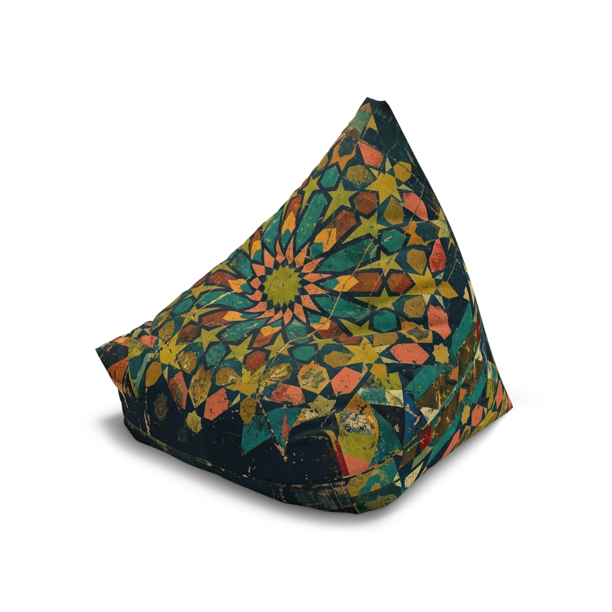 Bohemian Mandala Bean Bag Chair Cover | Vintage Geometric Pattern