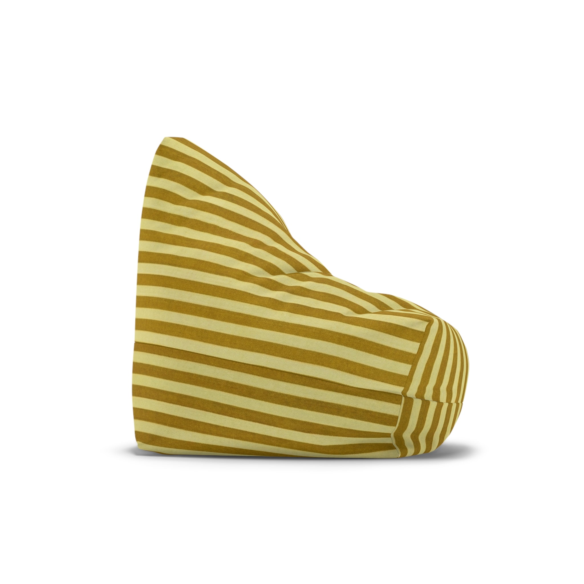 Yellow Stripe Bean Bag Chair Cover | Modern Nautical Striped Pattern