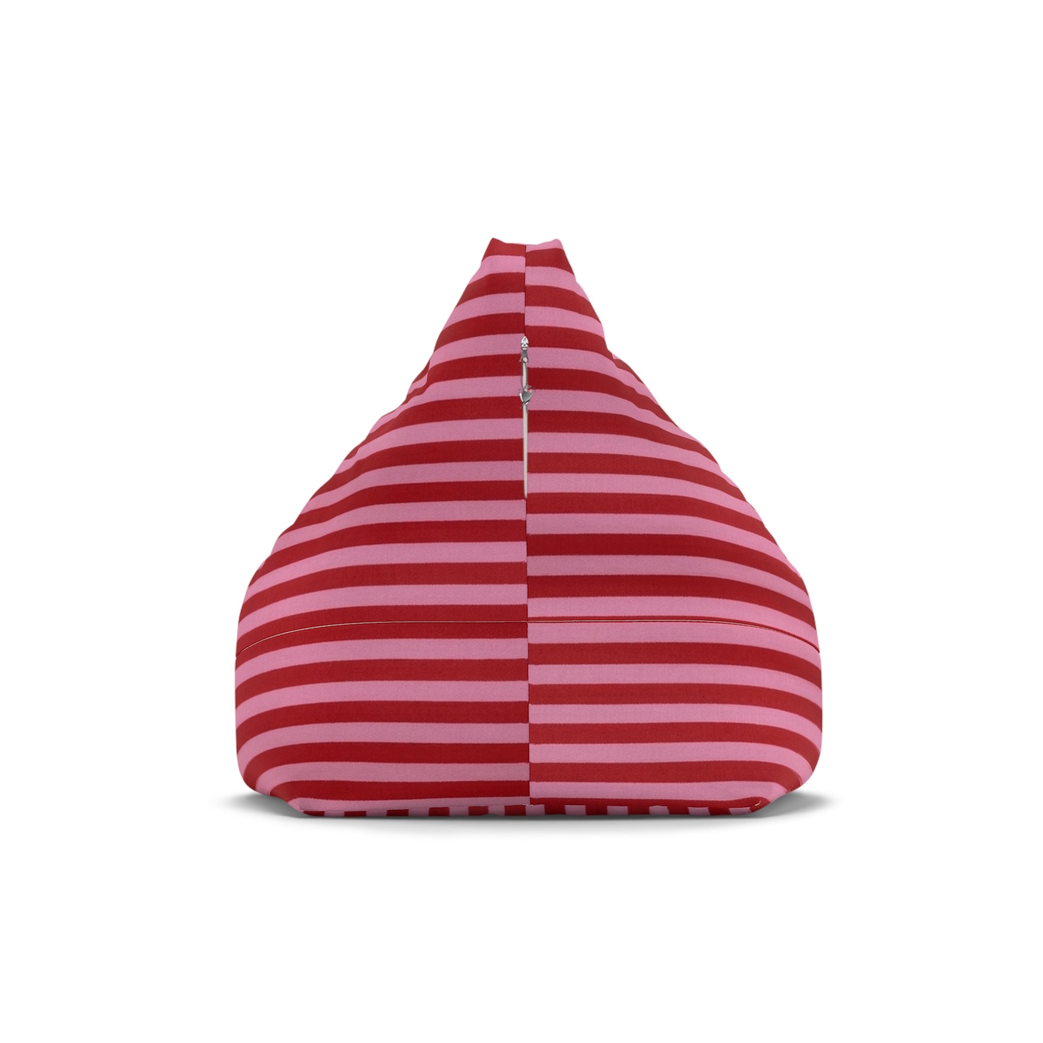 Red and Pink Striped Bean Bag Chair Cover | Candy Stripe Pattern
