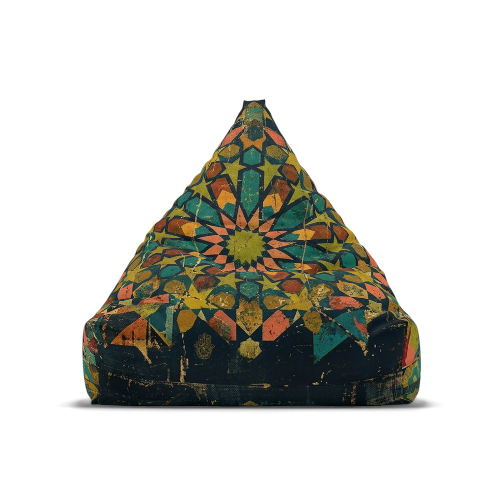 Bohemian Mandala Bean Bag Chair Cover | Vintage Geometric Pattern