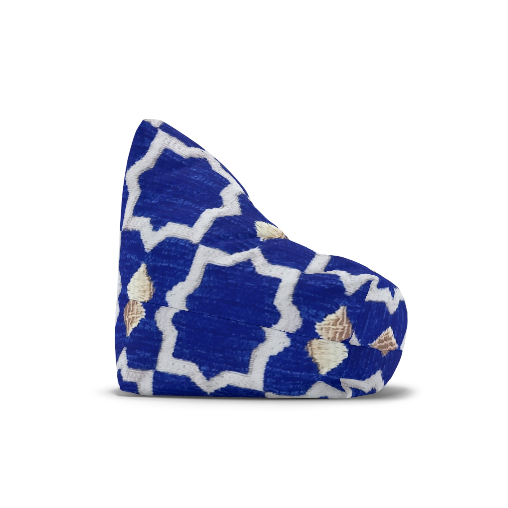 Blue Moroccan Tile Bean Bag Cover | Geometric Pattern