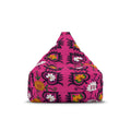 Pink Floral Pattern Bean Bag Chair Cover | Boho Flower Motif
