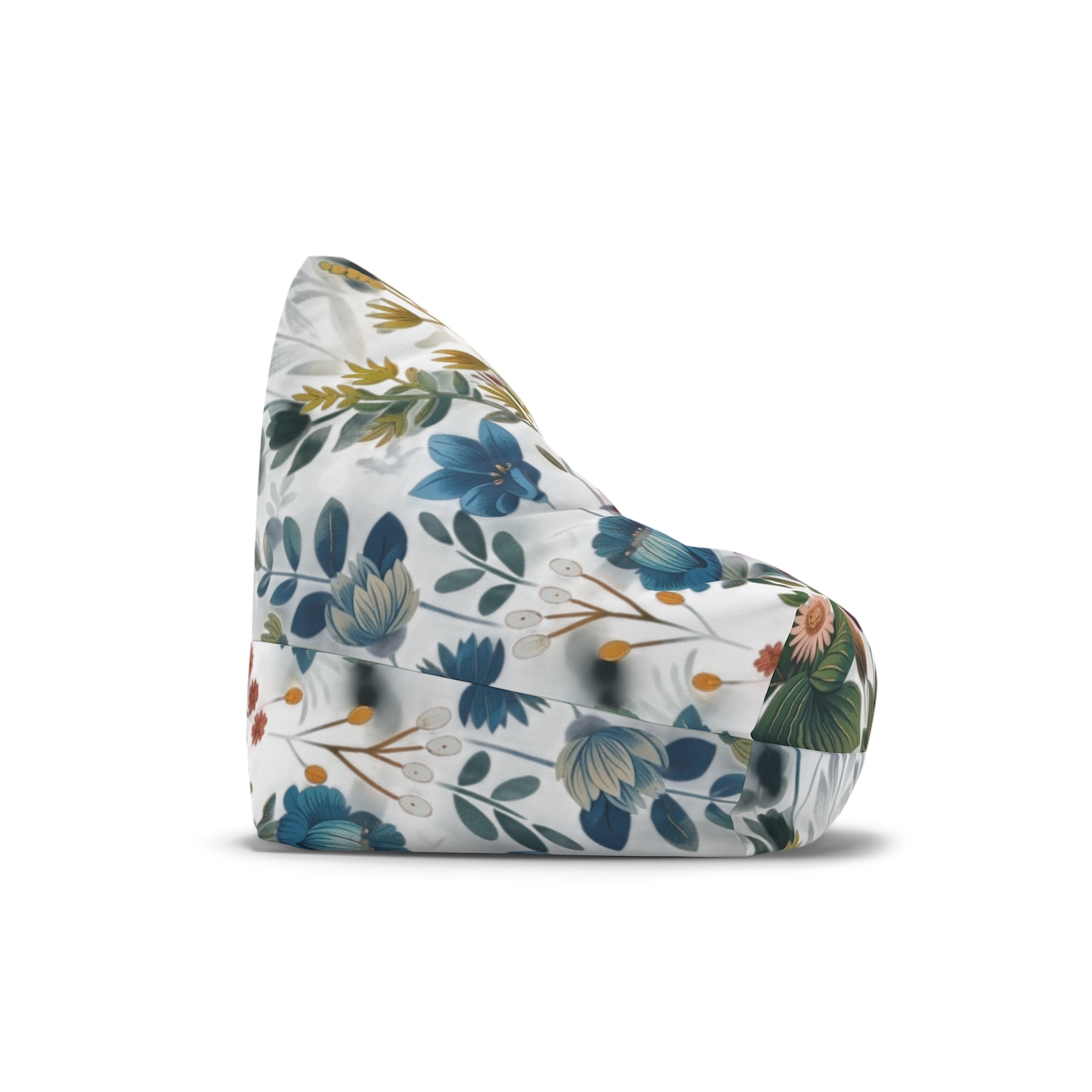 Vintage Floral Pattern Bean Bag Chair Cover | Botanical Flower Print