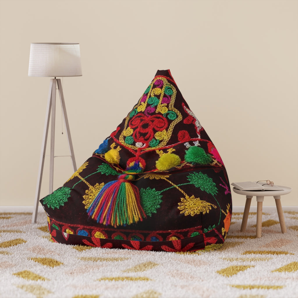 Colorful Floral Bean Bag Chair Cover | Marrakech Design